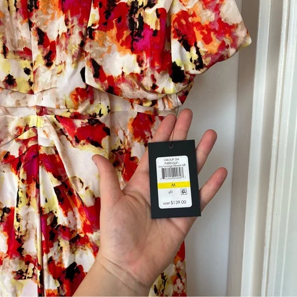 DKNY V Neck Maxi A Line Dress - Picture 7 of 16